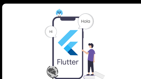 Flutter mobile application illustration